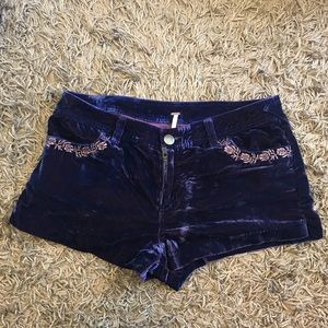Free People Velvet Shorts size 8